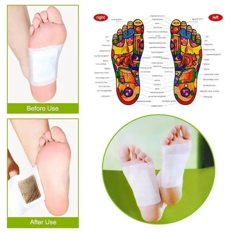Spa Wellness Health - Tuhopeta Korea Kinoki Kräuter-Fußpads Entgiftungs-Set für
