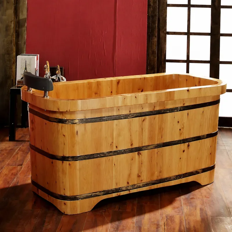 Spa Wellness Health - Sichuan Zedernholz-Badewanne für Erwachsene Natürliche Holz-Einweichwanne