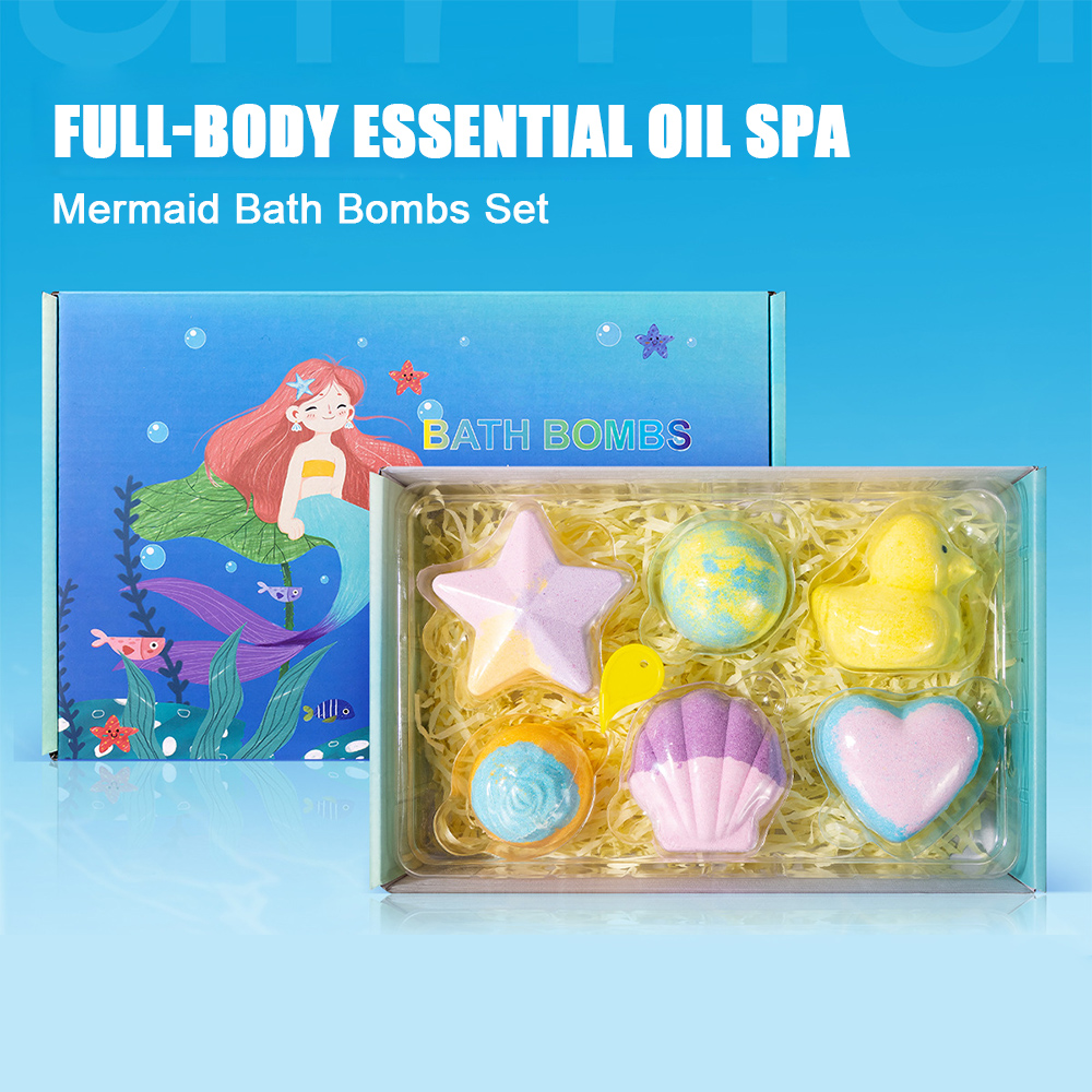 Relax - Spa & Wellness - 6-teiliges Badebomben-Geschenkset für Frauen, Natürliche Sprudel-Badebomben