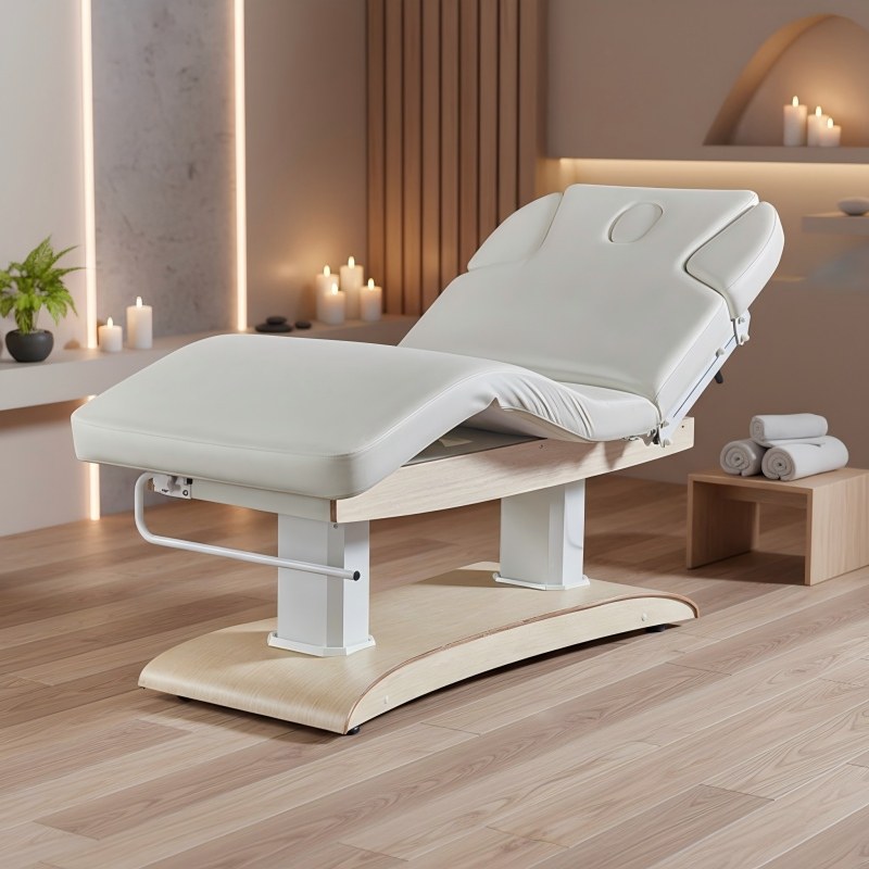 Spa Wellness Health - Maßgefertigte Massageliege mit Holzmaserung Elektrischer Spa-Wellness-Tisch